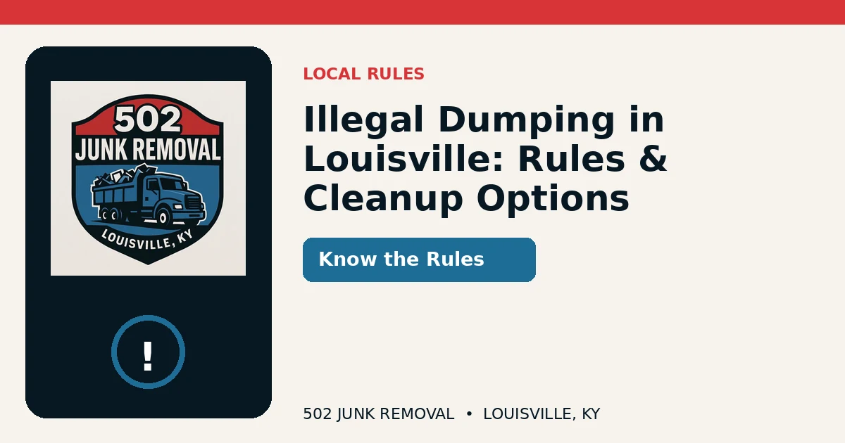 Social card for Illegal Dumping in Louisville: Rules, Reporting, and Lawful Cleanup Options